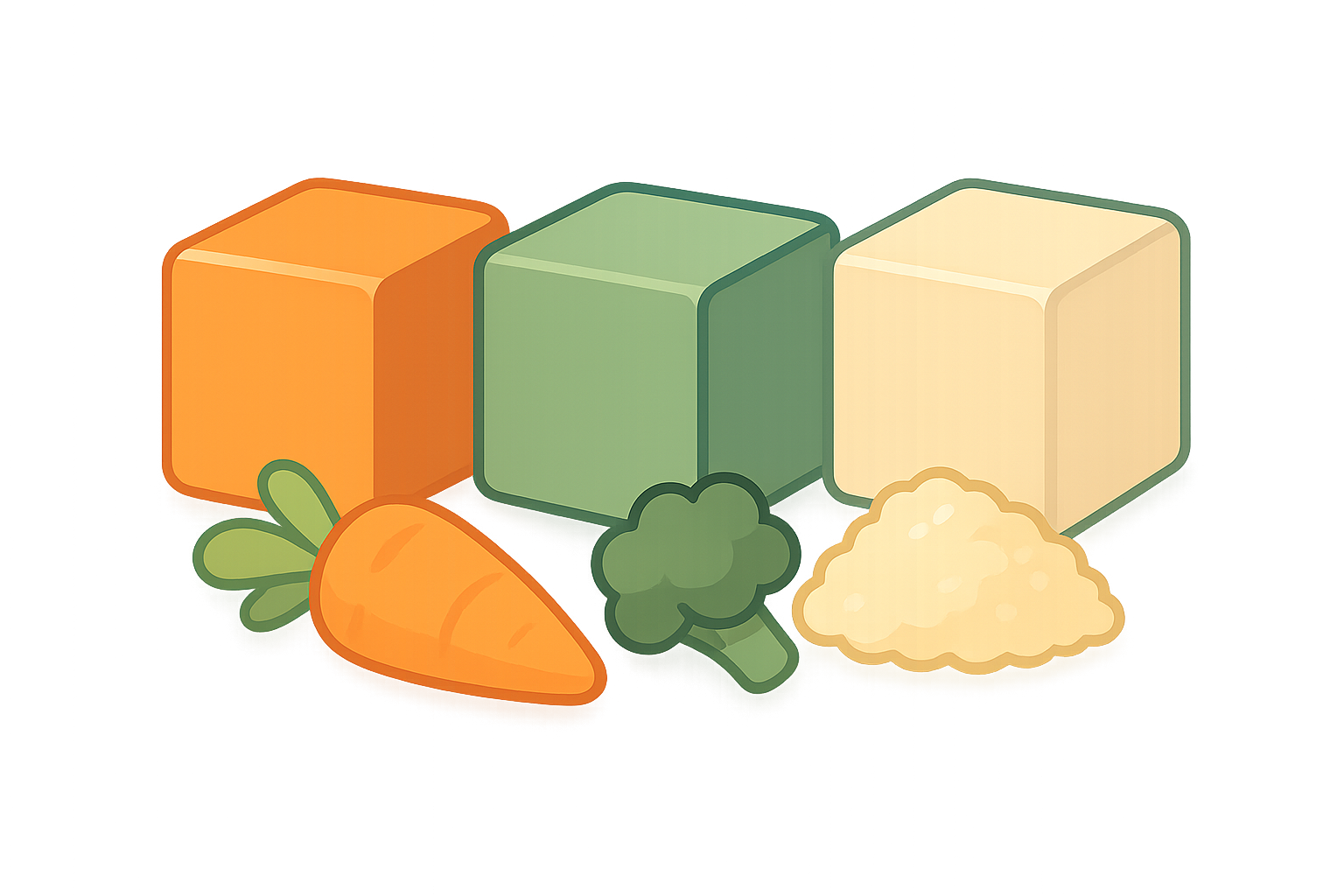 Step 1: Baby food cubes